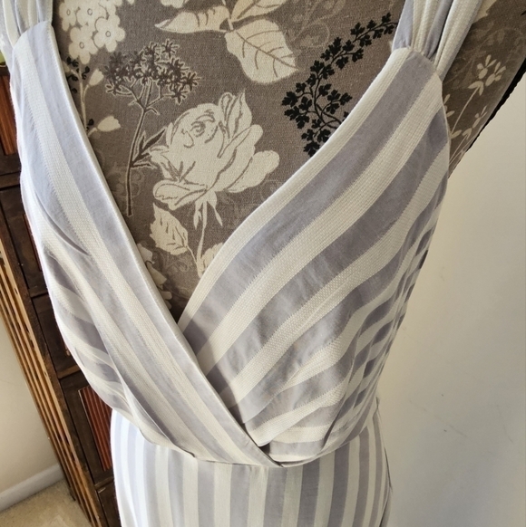 NWT alterd state striped deep V neck maxi dress M - Picture 2 of 8